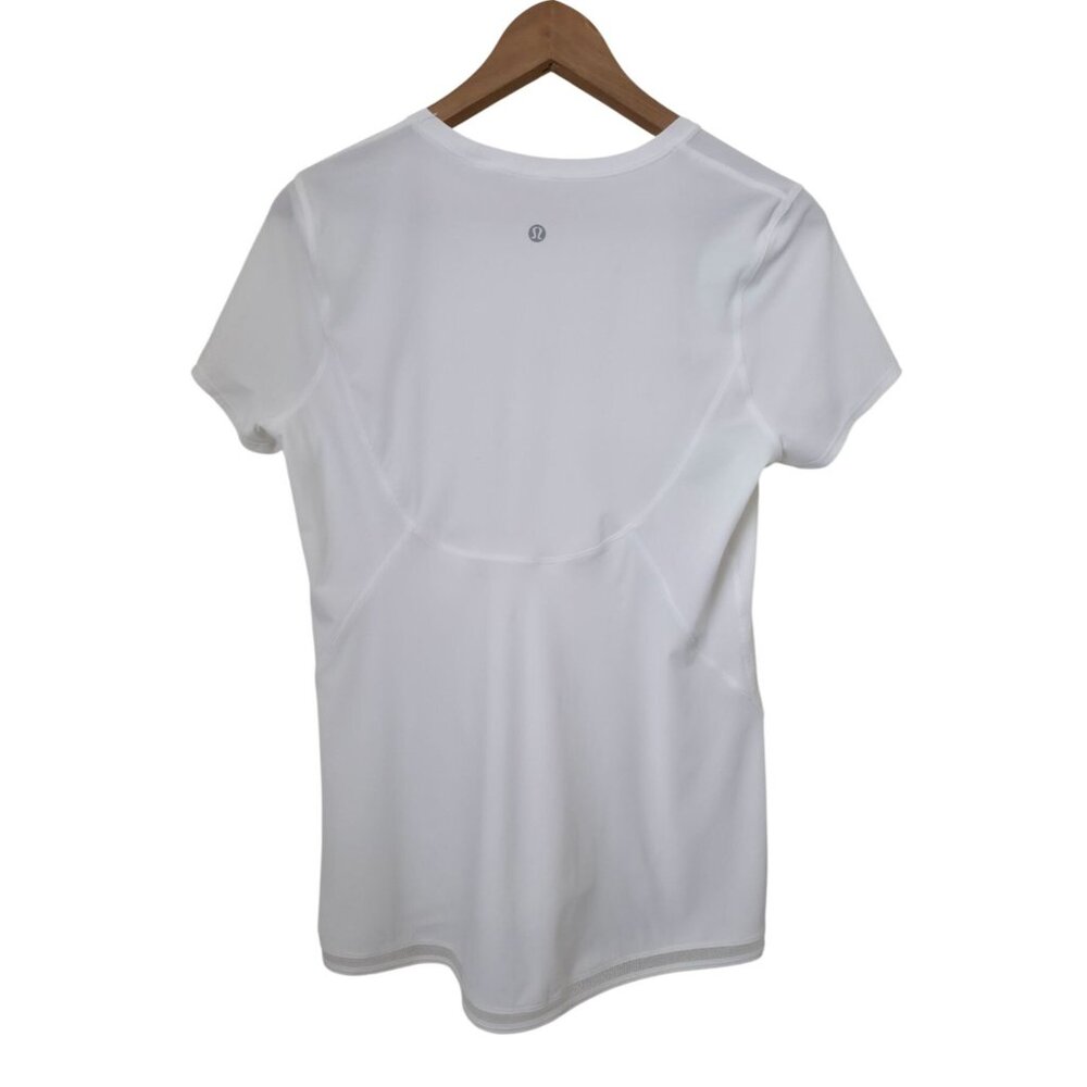 Lululemon Into the Sun White Short Sleeve Athleisure Short Sleeve Tee Top Sz  8 - Picture 2 of 9